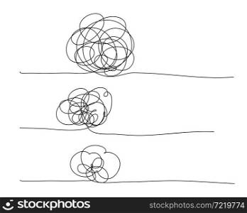 Tangles, messy, difficult route lines, complex decision concept. Doodle curve set. Vector.. Tangles, messy, difficult route lines, complex decision concept. Doodle curve set.