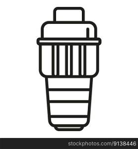 Tank filter icon outline vector. Water treatment. Ecology pipe. Tank filter icon outline vector. Water treatment