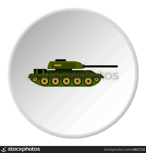 Tank icon in flat circle isolated on white background vector illustration for web. Tank icon circle