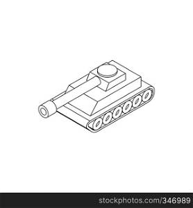 Tank icon in isometric 3d style on a white background. Tank icon, isometric 3d style
