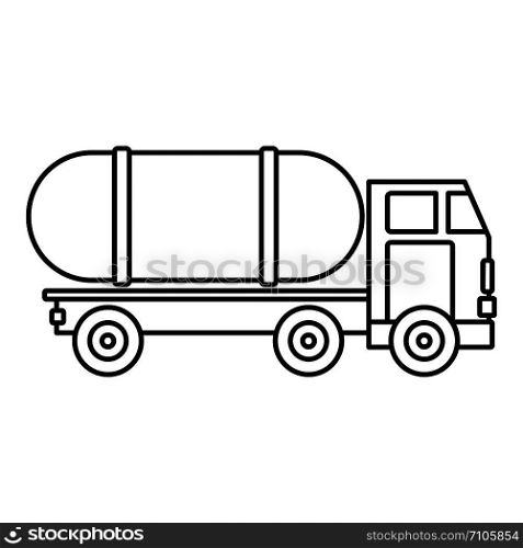 Tanker truck icon. Outline tanker truck vector icon for web design isolated on white background. Tanker truck icon, outline style