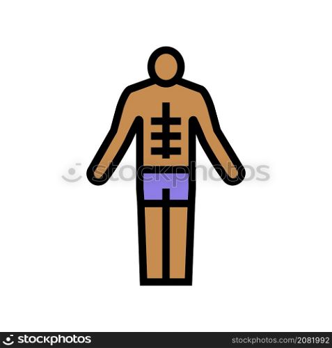 tanned man color icon vector. tanned man sign. isolated symbol illustration. tanned man color icon vector illustration