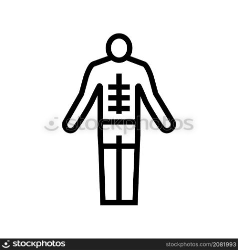 tanned man line icon vector. tanned man sign. isolated contour symbol black illustration. tanned man line icon vector illustration