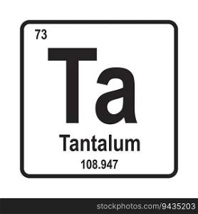 Tantalum atomic icon, vector illustration symbol design