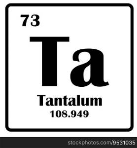Tantalum atomic icon, vector illustration symbol design