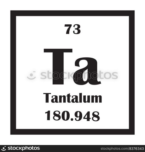 Tantalum chemical element icon vector illustration design