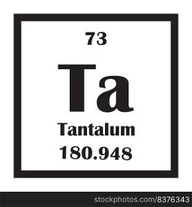 Tantalum chemical element icon vector illustration design