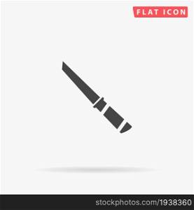 Tanto, Japanese Short Sword flat vector icon. Hand drawn style design illustrations.. Tanto, Japanese Short Sword flat vector icon