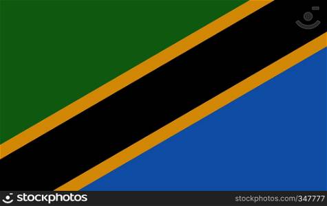 Tanzania flag image for any design in simple style. Tanzania flag image