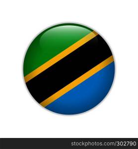 Tanzania flag on button