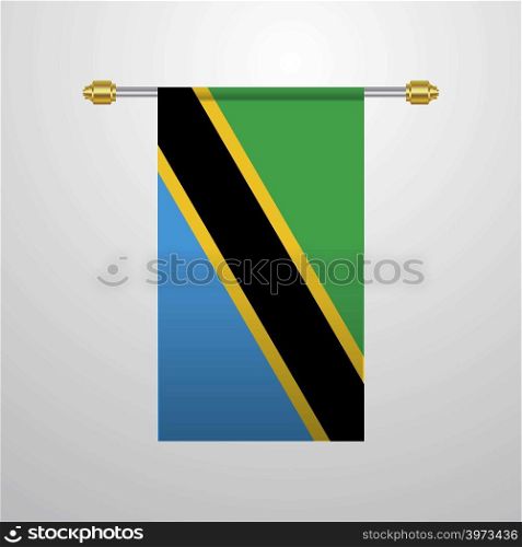 Tanzania hanging Flag