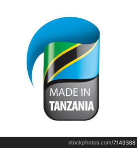 Tanzania national flag, vector illustration on a white background. Tanzania flag, vector illustration on a white background