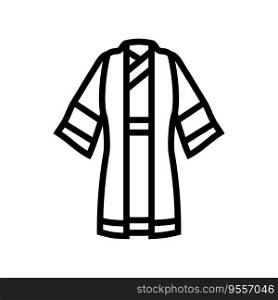 taoist robe taoism line icon vector. taoist robe taoism sign. isolated contour symbol black illustration. taoist robe taoism line icon vector illustration
