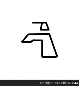 Tap for toilet icon vector. A thin line sign. Isolated contour symbol illustration. Tap for toilet icon vector. Isolated contour symbol illustration