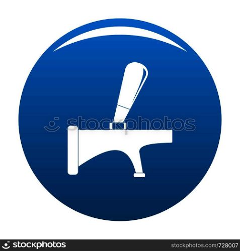 Tap icon. Simple illustration of tap vector icon for any design blue. Tap icon vector blue