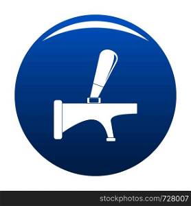 Tap icon. Simple illustration of tap vector icon for any design blue. Tap icon vector blue