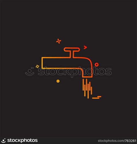tap water object icon vector desige