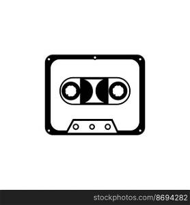 tape cassette icon logo vector design