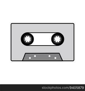 tape cassette icon logo vector design template