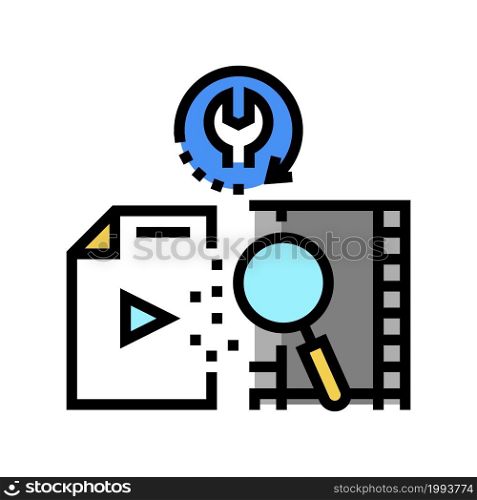 tape data recovery color icon vector. tape data recovery sign. isolated symbol illustration. tape data recovery color icon vector illustration