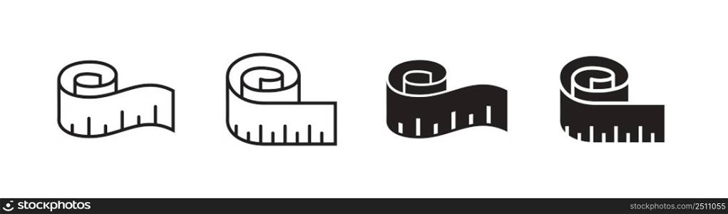 Tape measure icon design element suitable for websites, print design or app