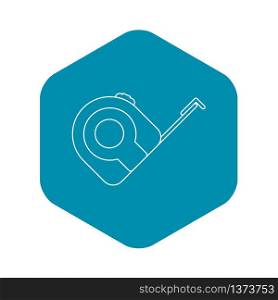 Tape measure icon. Outline illustration of tape measure vector icon for web. Tape measure icon, outline style