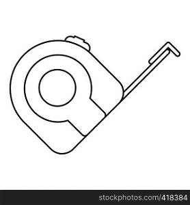Tape measure icon. Outline illustration of tape measure vector icon for web. Tape measure icon, outline style