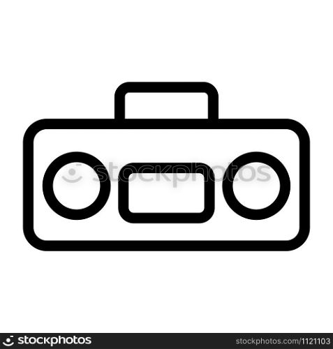 Tape recorder icon vector. A thin line sign. Isolated contour symbol illustration. Tape recorder icon vector. Isolated contour symbol illustration