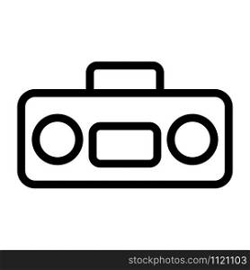 Tape recorder icon vector. A thin line sign. Isolated contour symbol illustration. Tape recorder icon vector. Isolated contour symbol illustration