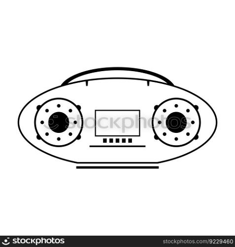 Tape recorder icon vector illustration template design