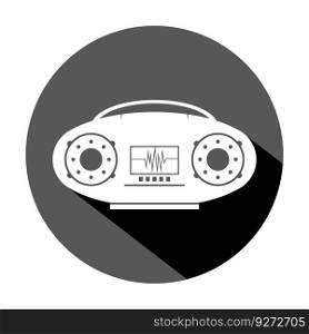 Tape recorder icon vector illustration template design