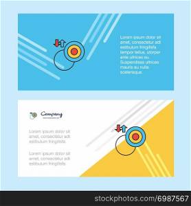 Target abstract corporate business banner template, horizontal advertising business banner.