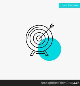 Target, Aim, Archive, Business, Goal, Mission, Success turquoise highlight circle point Vector icon