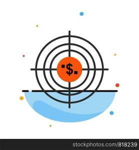 Target, Aim, Business, Cash, Financial, Funds, Hunting, Money Abstract Flat Color Icon Template