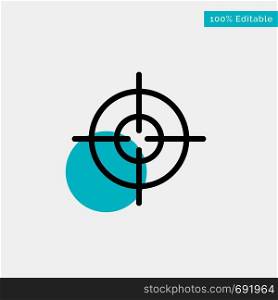 Target, Aim, Interface turquoise highlight circle point Vector icon