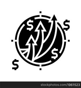 target and business goal glyph icon vector. target and business goal sign. isolated contour symbol black illustration. target and business goal glyph icon vector illustration