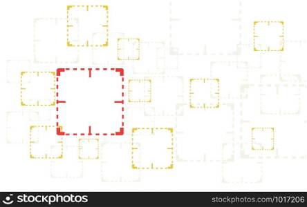 target are being watched , CCTV , Close Circuit Television watched sign background vector