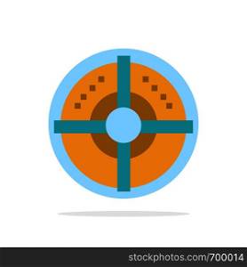 Target, Arrow, Strategy, Point Abstract Circle Background Flat color Icon