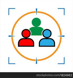 Target Audience Icon, Intended Audience Vector Art Illustration