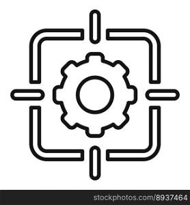 Target core values icon outline vector. Value purpose. Social company. Target core values icon outline vector. Value purpose