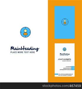 Target Creative Logo and business card. vertical Design Vector