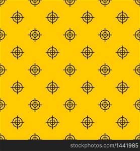 Target crosshair pattern seamless vector repeat geometric yellow for any design. Target crosshair pattern vector