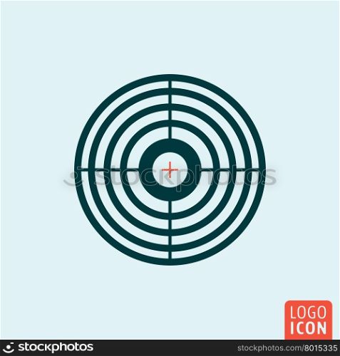 Target crossnair icon. Target icon. Target logo. Target symbol. Crossnair icon minimal design. Vector illustration