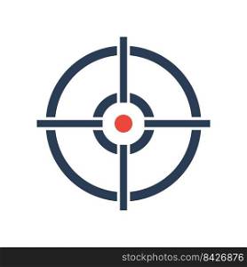 Target destination icon. Aim sniper shoot. Focus cursor bull eye mark. Vector isolated on white. Target destination icon.