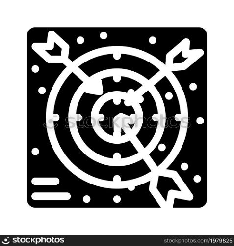 target earning money glyph icon vector. target earning money sign. isolated contour symbol black illustration. target earning money glyph icon vector illustration