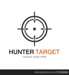 Target hunter icon vector illustration template design