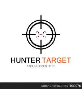 Target hunter icon vector illustration template design