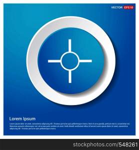 Target icon Abstract Blue Web Sticker Button - Free vector icon