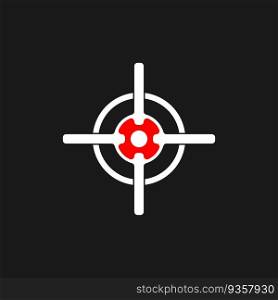 Target icon and symbol vector template