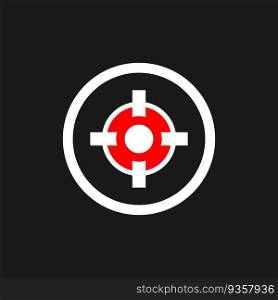 Target icon and symbol vector template